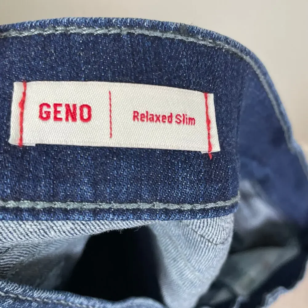 True Religion Men's Geno Relaxed Slim Blue Denim Jeans 36